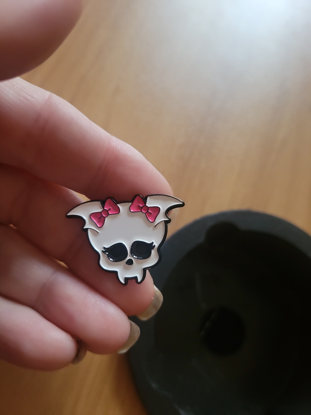 👻BUY 1 GET 1 FREE👻Pink Bow Skull Enamel Pin - Kids Accessories